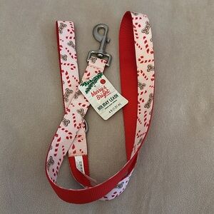 Merry & Bright Pink Peppermint Holiday Dog Collar (XS) w/Matching Leash 4ft